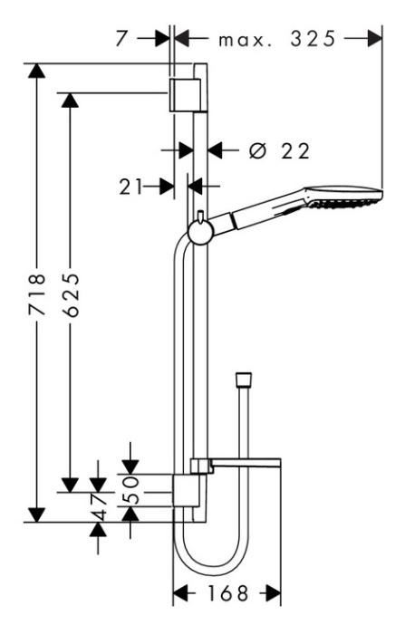 Душевой гарнитур Hansgrohe   26622400 - 1