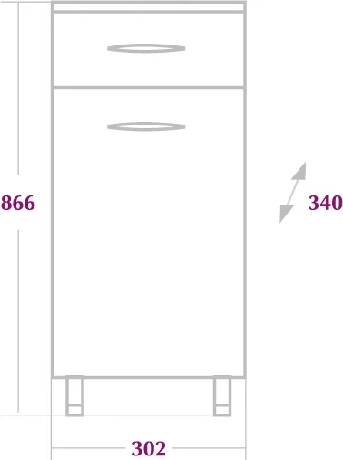 Тумба Onika Каприз 30 R с ящиком, белый  403002 - 4