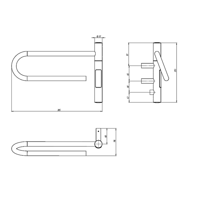 Электрический полотенцесушитель Vincea 39х25 черный VTD-1P1BE - 1