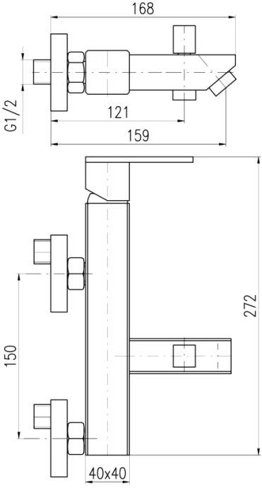 Смеситель для ванны с душем Rav Slezak Loira золото LR554.5Z - 1