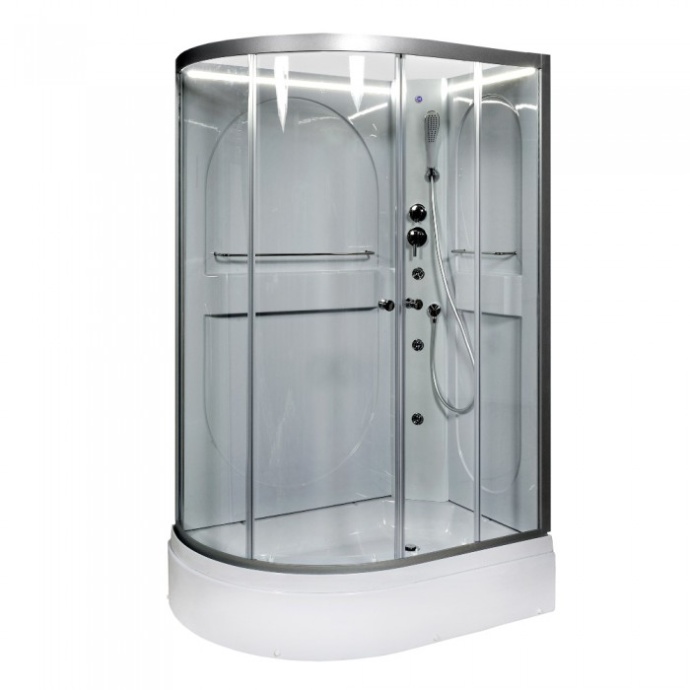 Душевая кабина DETO L 120х80 с гидромассажем, подсветкой  L520RNLED+GM - 1