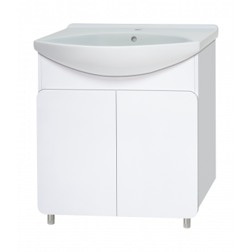 Тумба под раковину Misty Чегет 75 белая глянцевая П-Чег-01075-011 - 0