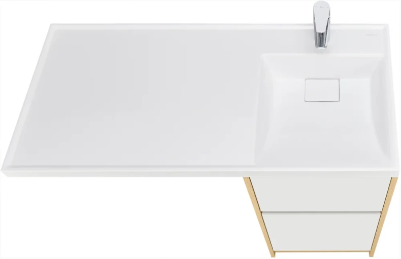 Тумба с раковиной Aquaton Лондри 40 светлое дерево-белый 1A2670K2LH0C0 - 1