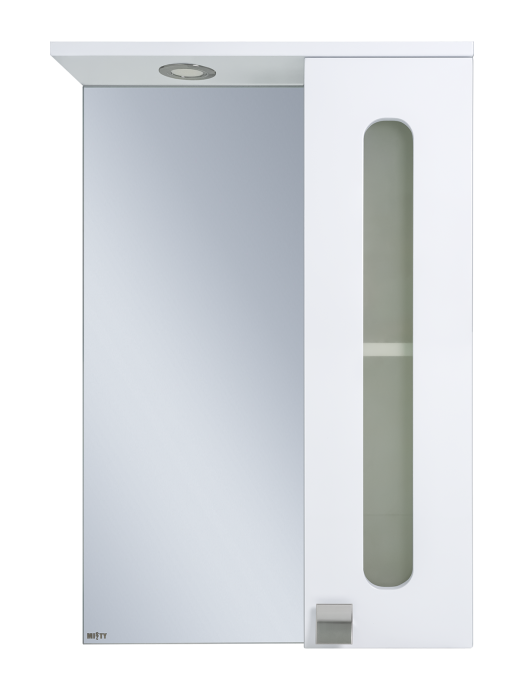 Зеркало-шкаф Misty Урал 50 правое белое с подсветкой Э-Ура-04050-021П - 0