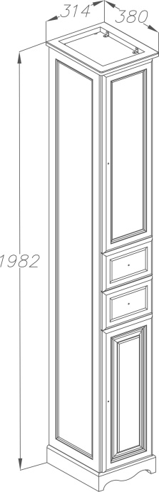 Шкаф-пенал Opadiris Риспекто 30 L белый матовый Z0000012641 - 5