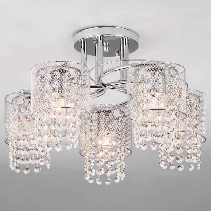 Люстра на штанге Eurosvet Bonnie 30137/5 хром - 0