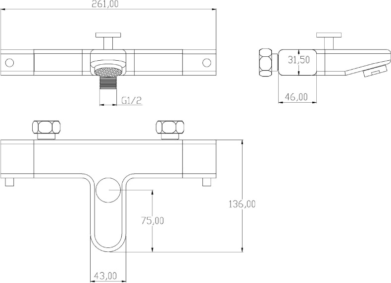 Термостат Swedbe Mercury 9062 для ванны с душем - 1