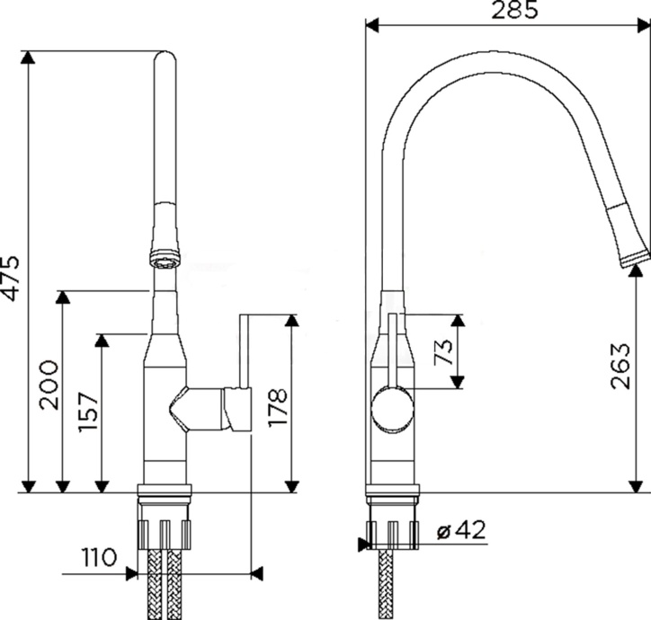 Смеситель Omoikiri Yatomi 4994250 для кухонной мойки - 3
