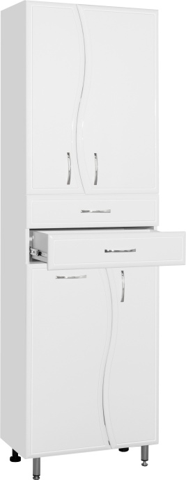 Шкаф-пенал Style Line Эко Волна 70 с бельевой корзиной ЛС-000010050 - 5