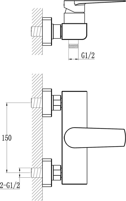 Смеситель BelBagno Carin CAR ESDM CRM для душа CAR-ESDM-CRM - 1