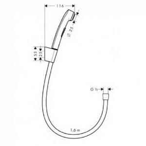 Гигиенический душ Hansgrohe   96907000 - 1