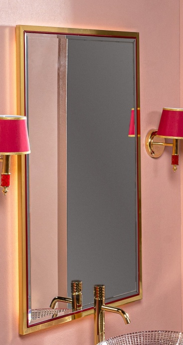 Зеркало Armadi Art Monaco 70х110 с подсветкой бордо - золото 566-RG - 2
