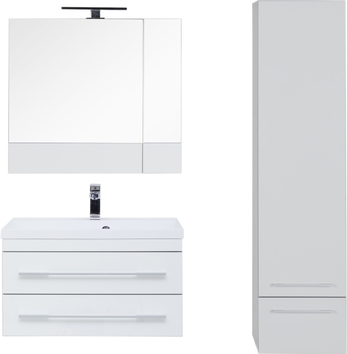 Мебель для ванной Aquanet Верона 75 подвесная белая - 0