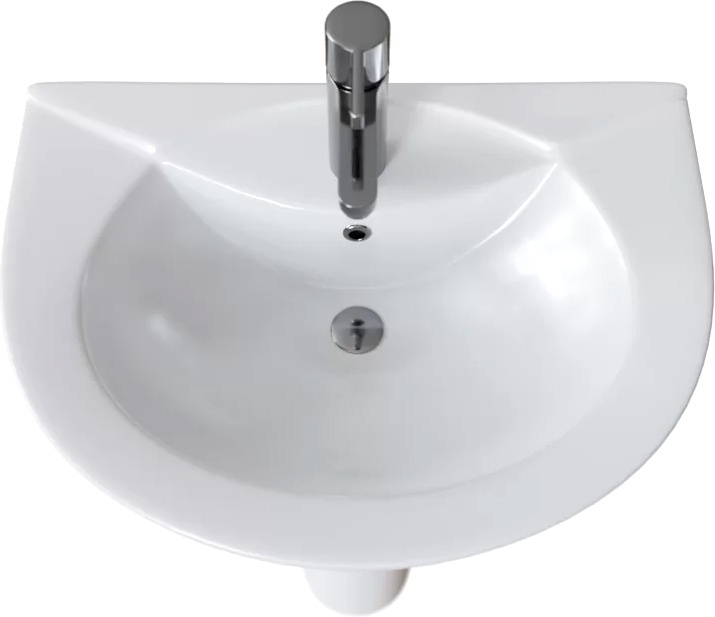 Раковина DIWO Ростов 0111 с пьедесталом, 60 см, фаянсовая, российская, тюльпан 550461 - 5