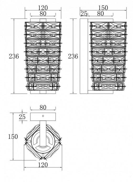 Настенный светодиодный светильник Maytoni Coil MOD124WL-L6CH3K - 1