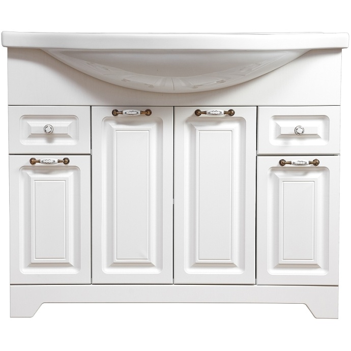 Тумба под раковину Stella Polar Кармела Эльбрус 100 белый SP-00000176 - 1