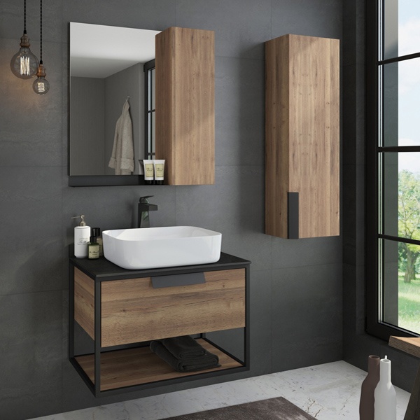 Мебель для ванной Comforty Кёльн 75 дуб темный - 1