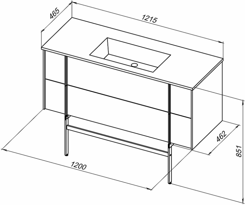 Тумба под раковину Allen Brau Reality 120 светло - зеленый матовый 1.32008.PWM - 10