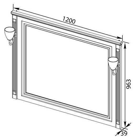Зеркало Aquanet Паола 120 белое 181768 - 5