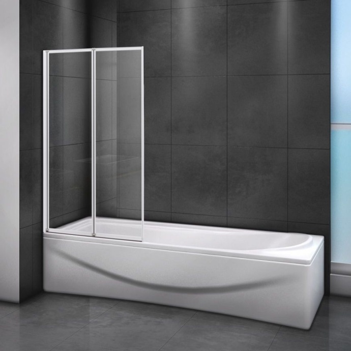 Шторка на ванну Cezares Relax V-2-80/140-C-Bi стекло прозрачное RELAX-V-2-80/140-C-Bi - 0