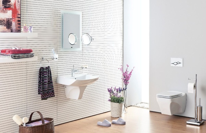 Кнопка смыва Creavit Ufo, бело-черная GP1001.02 - 1