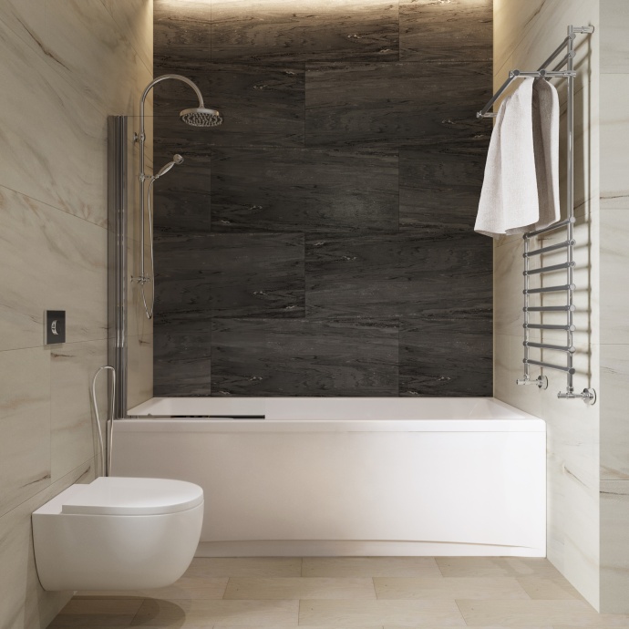 Акриловая ванна DIWO Суздаль 180x80 прямоугольная, пристенная, российская, с ножками 506651 - 1