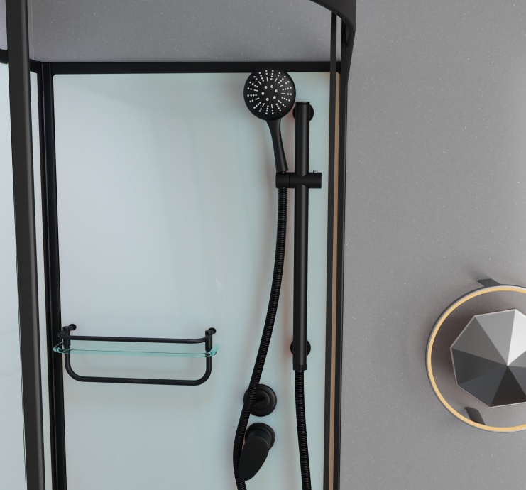 Душевая кабина Frank F418R White правосторонняя низкий поддон б/к Без крыши 418019 - 2