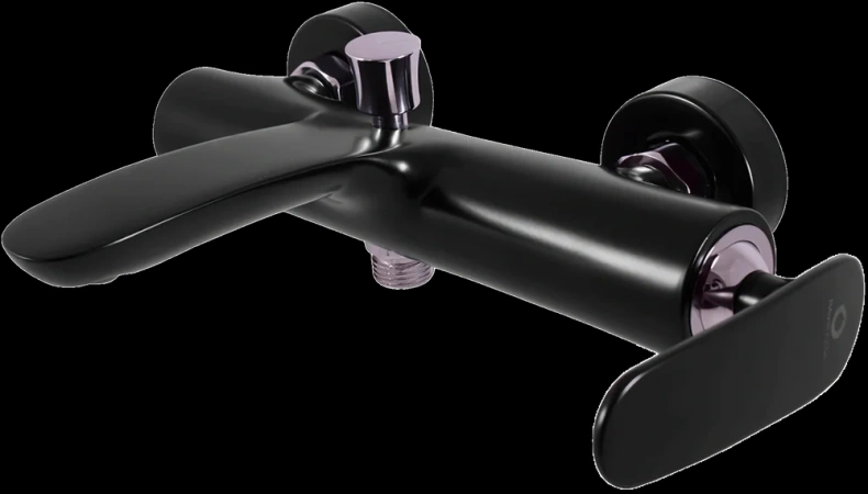 Смеситель для ванны с душем Rav Slezak Tigris черный матовый - хром TG154.5CMATC - 0