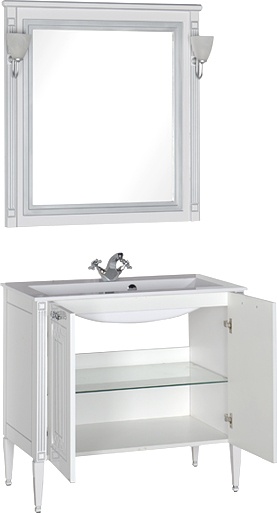 Тумба с раковиной Aquanet Паола 90 белая 181762 - 4