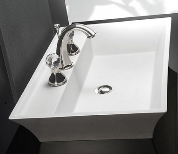 Раковина накладная Armadi Art NeoArt 67 серебро - белый 804 - 1