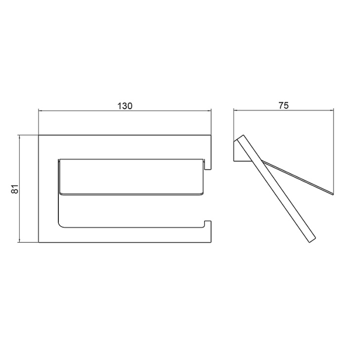 Держатель туалетной бумаги Timo Petruma черный матовый 15242/03 - 1