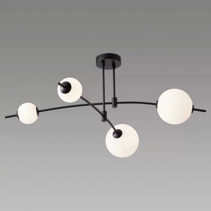 Люстра на штанге iLedex Epical 6827-4 BK+WH - 0