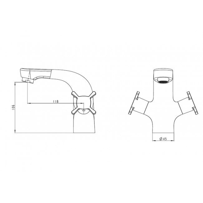 Смеситель Kaiser Cuatro 58011 для раковины - 1
