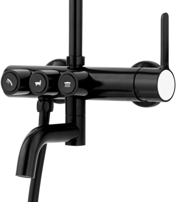 Душевая стойка Cezares Eco черный, матовый  ECO-CVD-NOP - 3