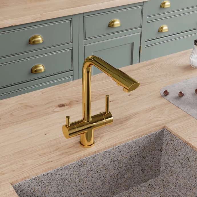 Смеситель для кухни Wasserkraft золото A8377 - 10