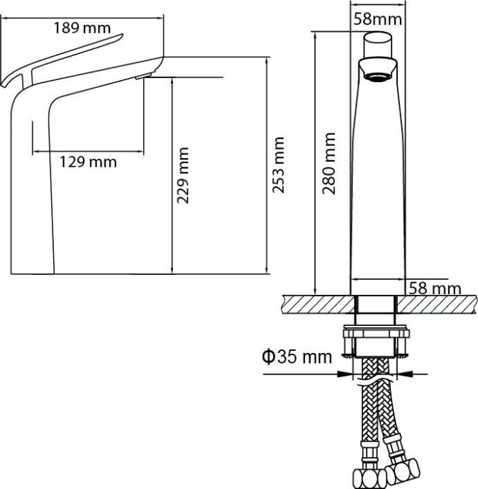 Смеситель для раковины-чаши Timo Olivia 3211/00-16F хром-белый - 1