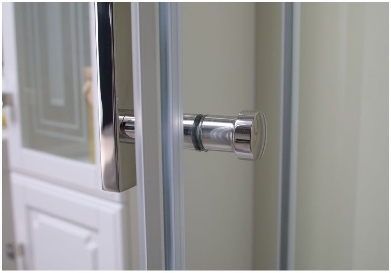 NPE2142 Душевая шторка DELTA ( 900 х 900 х2000 ) нержавеющая сталь стекло прозр 8 мм(R550)  202312 - 2