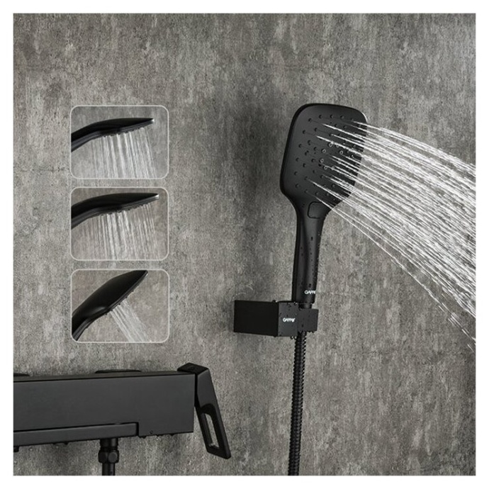 Душевой комплект Gappo G3217-6, черный матовый - 4