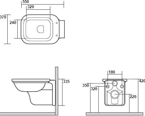 Чаша для унитаза подвесного Kerasan Waldorf 4115 411501 - 5