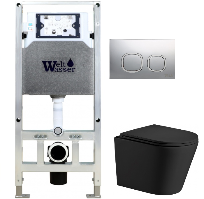 Комплект Weltwasser AMBERG 506 ST + SALZBACH 004 MT-BL + AMBERG RD-CR  10000006932 - 0