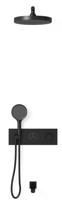 Душевой комплект Vincea Inspire с термостатом черный матовый VSFW-432TI2MB - 1