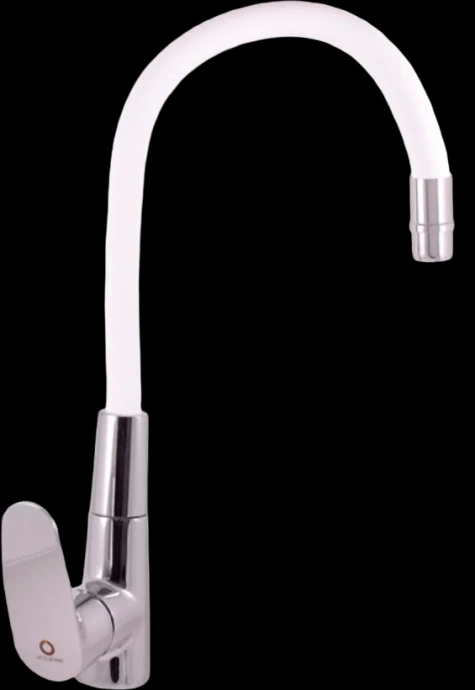 Смеситель для кухни Rav Slezak Amur с гибким изливом белый - хром AM719.5/10B - 0