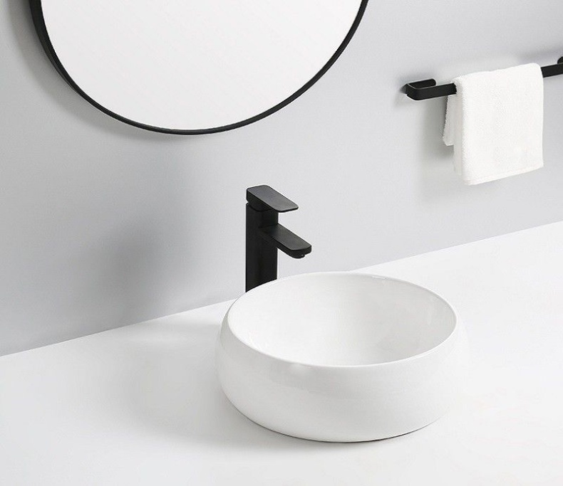 Раковина накладная CeramaLux N 40 см белый  5004 - 4