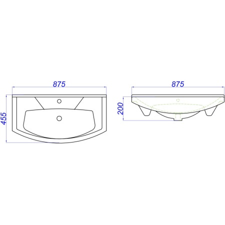 Тумба с раковиной Misty Лувр 85 серая глянцевая УТ000014314 - 3