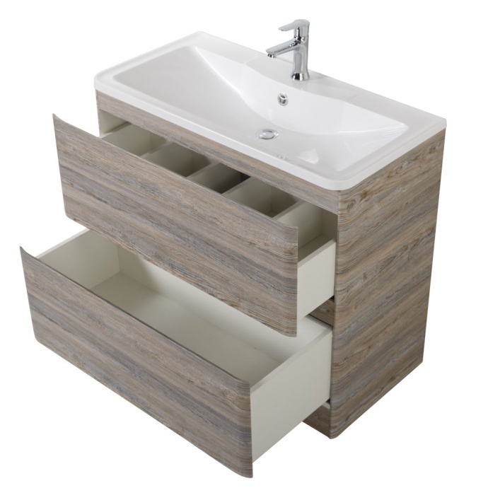 Тумба с раковиной BelBagno 100 светлое дерево - 3