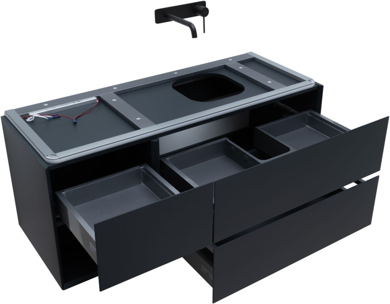 Тумба под раковину Allen Brau Infinity 120 R черный матовый 1.21007.AM - 7