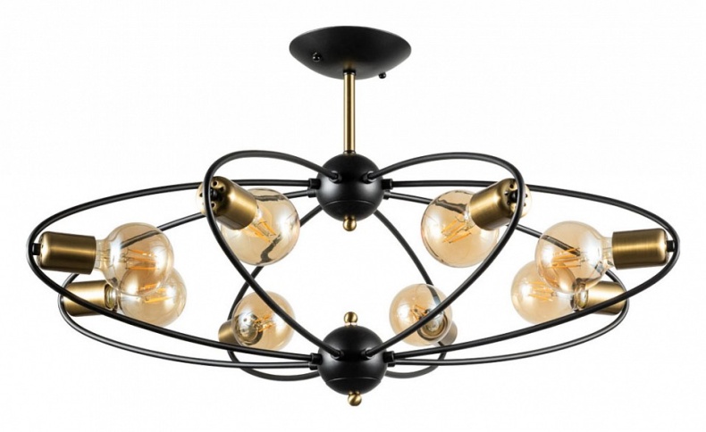 Потолочная люстра Arte Lamp Glasgow A1963PL-8BK - 0