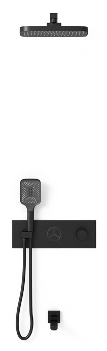 Душевой комплект Vincea с термостатом черный матовый VSFW-432T1MB - 1