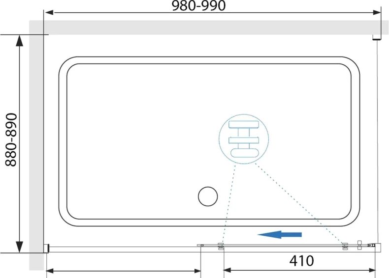 Душевой уголок RGW Stilvoll SV-42G 100x90 профиль золото стекло прозрачное 32324290-16 - 3