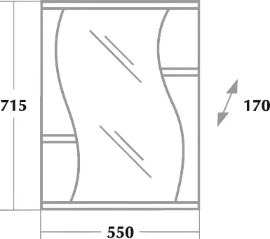 Зеркало-шкаф Onika Лилия 55 белый  205532 - 2